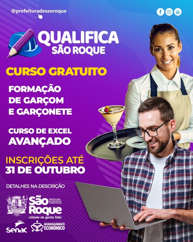 Noticia qualifica-sao-roque-abre-inscricoes-para-formacao-de-garcom-e-excel-avancado